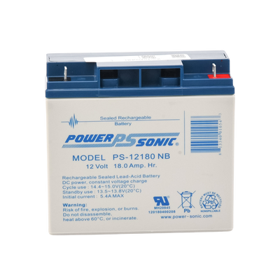 Batería 12V, 18AH, Para Respaldo, Tecnologías AGM/VRLA, Diseño De Vida Útil 5 Años, Terminales Tipo NB, Listada UL, Libre De Mantenimiento