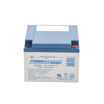 Batería 12V, 26AH, Para Respaldo, Tecnologías AGM/VRLA, 5 Años Vida Útil, Terminales F2, Reconocida UL