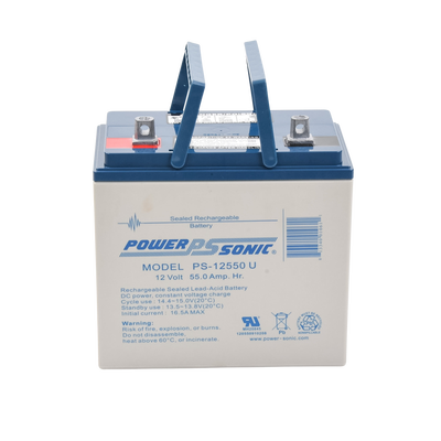 Batería 12V, 55AH, Para Respaldo, Tecnologías AGM/VRLA, 5 Años Vida Útil, Terminales U, Reconocida UL