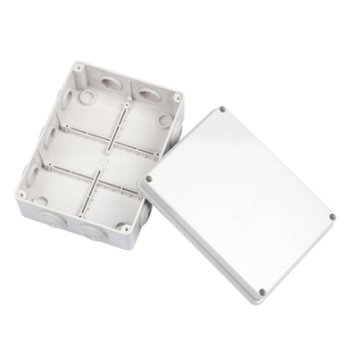 Caja Derivación-Conexión de Plástico (140 X 190 X 76 mm) con 10 Glándulas de Goma. Para Instalaciones Comerciales, Residenciales e Industriales. Incluye Tornillería para su Tapa. Funciona También como Registro.