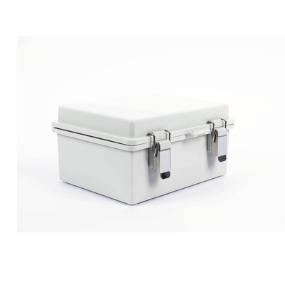 Gabinete de Plástico ABS, Uso en Intemperie IP66 (170 x 220 x 110 mm) Cierre por broche Inoxidable y Permite Cerrado con Candado y Llave (Perno 5mm) No Incluido