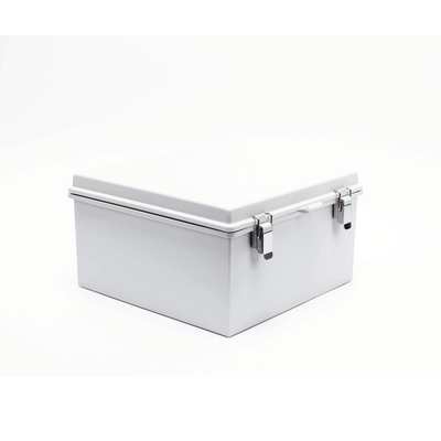 Gabinete de Plástico ABS, Uso en Intemperie ip66 (300 x 300 x 180 mm) Cierre por Broche Inoxidable y Permite Cerrado con Candado y Llave (Perno 5mm) No Incluido