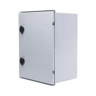 Gabinete de Poliéster IP65 Uso en Intemperie (300 x 400 x 200 mm) con Placa Trasera Interior de Plástico (Incluye Chapa y Llave).