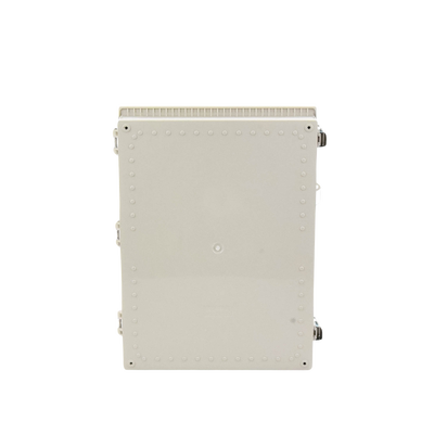 Gabinete Plástico ABS, Puerta Transparente, Uso en Intemperie (350 x 460 x 160 mm) Cierre por Broches Inoxidables y Permite Cerrado con Candado y Llave (Perno 5mm) No Incluido