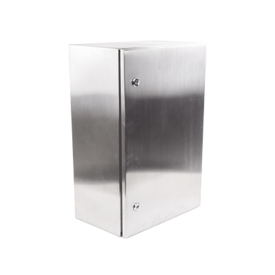 Gabinete de Acero Inoxidable IP66 Uso en Intemperie (400 x 600 x 250 mm) con Placa Interna Galvanizada.