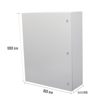 Gabinete de Acero IP66 Uso en Intemperie (800 x 1000 x 300 mm) con Placa Trasera Interior Metálica y Compuerta Inferior Atornillable (Incluye Chapas y Llaves T).