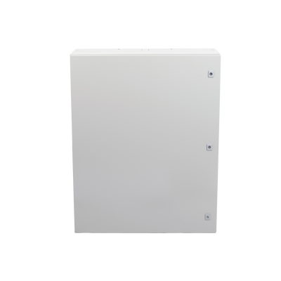 Gabinete de Acero IP66 Uso en Intemperie (800 x 1000 x 300 mm) con Placa Trasera Interior Metálica y Compuerta Inferior Atornillable (Incluye Chapas y Llaves T).