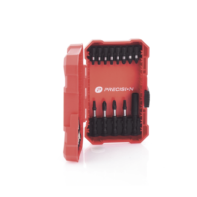 Juego de 18 Puntas y Brocas para Taladro, con Entrada Hexagonal de 1/4", Incluye Estuche.