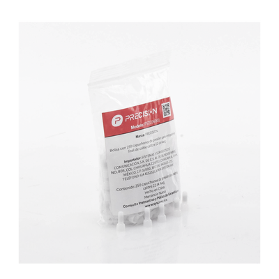 Bolsa con 250 Terminales tipo Campanas / Capuchón para empalme final de cable calibre 14-22Awg