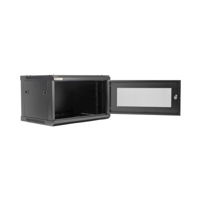 Gabinetes PRECISION, Con Puerta Perforada, de 19in, 6UR, 450mm de Profundidad, Color Negro