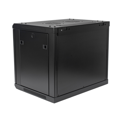 Gabinete PRECISION, Con Puerta Perforada, de 19in, 9UR, 450mm de Profundidad, Color Negro