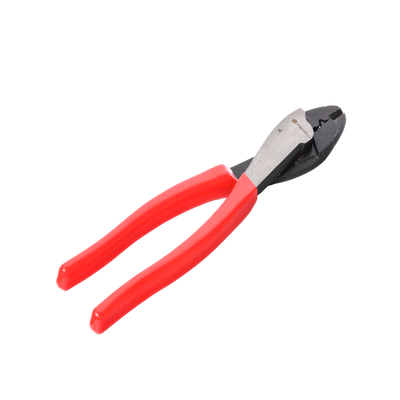Pinza de 9.5" para cortar y crimpar ( ponchar )  terminales Aislados y No aislados
