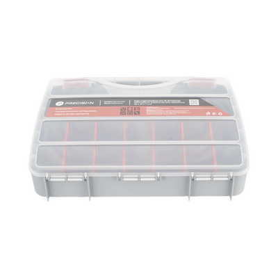 Caja Organizadora con 21 Divisiones Fabricada en Plástico de Alta Resistencia de 38x31x7 cm.