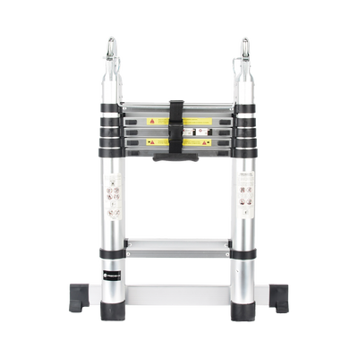 Escalera Telescópica de Aluminio Tipo Tijera de 1.9 + 1.9 Metros de Altura