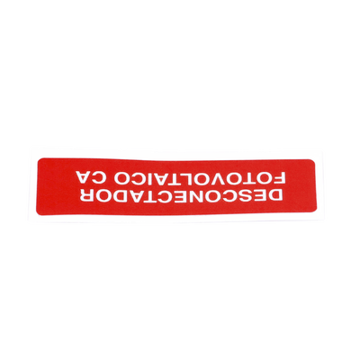 Etiqueta de Desconectador Fotovoltaico en Vinil Adhesivo Mate / Paquete con 20