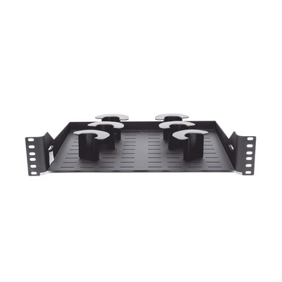 Charola Ventilada Para Administración de Cable en Racks o Gabinetes, con 6 Postes para Control de Holgura, de 19in, 2 UR, Color Negro