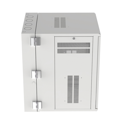 Gabinete PanZone de Montaje en Pared, de 19in, Puerta con Ventana de Seguridad, 18 UR, 762mm de Profundidad, Color Blanco