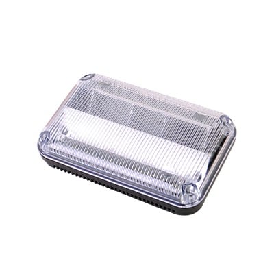 Luz de Advertencia Quadraflare, Mica Transparente, Led color Claro