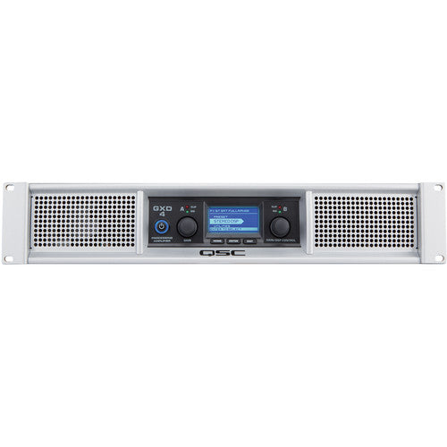Amplificador de potencia QSC GXD4 con pantalla LCD y procesamiento DSP montable en rack