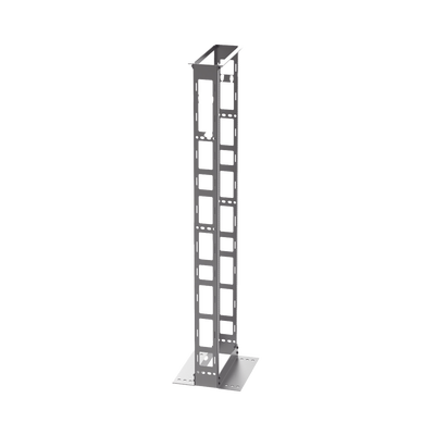 Rack de Dos Postes Estándar de 19 in, Rieles Numerados y Roscados #12-24, 6 in de Profundidad, Fabricado en Acero, 45 Unidades de Rack, Color Negro