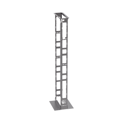Rack de Dos Postes Estándar de 19 in, Rieles Numerados y Roscados #12-24, 6 in de Profundidad, Fabricado en Acero, 45 Unidades de Rack, Color Negro
