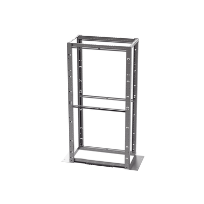 Rack de Cuatro Postes Estándar de 19", Rieles Con Orificio Para Tuerca Enjaulada, Profundidad Máxima de 41.5 in, 45 Unidades de Rack, Color Negro