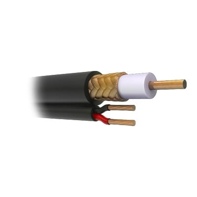 Bobina de 305 metros de Cable Coaxial RG59 Siamés, Malla de Cobre, HECHO EN MÉXICO, Optimizado para HD. Aplicación para intemperie.  ( Forro grabado con la marca SmartHouse )