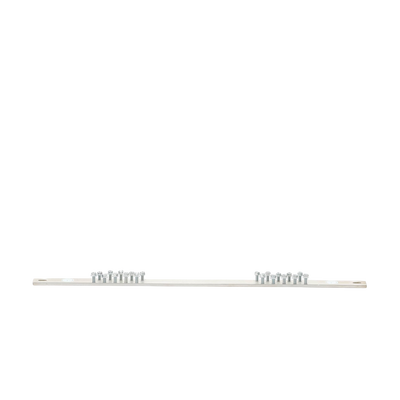 Barra de Conexión a Tierra, Para Rack de 19", Con 20 Orificios Para Conexión Rápida de Equipos, Incluye 20 Tornillos # 12-24 x 1/2" Instalados
