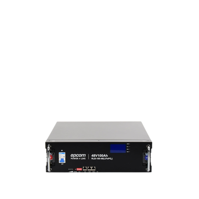 Batería de Litio de 4.8 Kwh, 48 Vcc, 100 Ah, 3U de Montaje en Rack con Pantalla de Monitoreo Local LCD