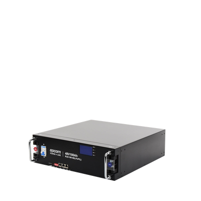 Batería de Litio de 4.8 Kwh, 48 Vcc, 100 Ah, 3U de Montaje en Rack con Pantalla de Monitoreo Local LCD