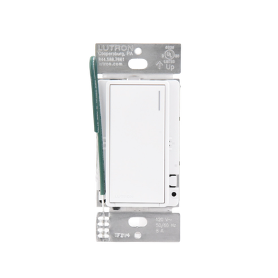 (RadioRa3) Apagador Sunnata color blanco mate para linea Radio Ra3, 8A de iluminación, 5.8A Motor