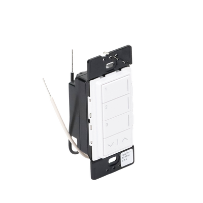 (RadioRa3) Botonera Sunnata Blanco 3 escenas y 2 botones subir/bajar para Radio RA3, programe escenas diferentes en cada botón.