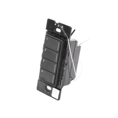 (RadioRa3) Botonera Sunnata Negro 4 escenas para Radio RA3, programe escenas diferentes en cada botón.