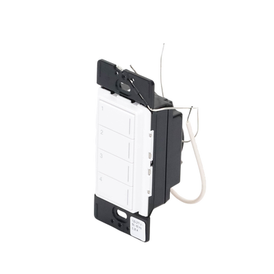 (RadioRa3) Botonera Sunnata Negro 4 escenas para Radio RA3, programe escenas diferentes en cada botón.