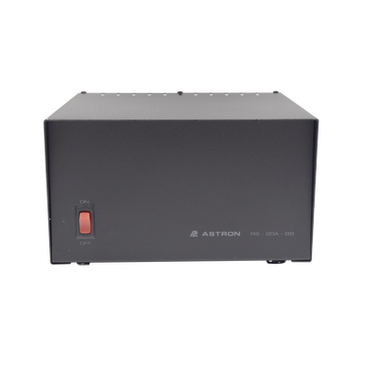 Fuente de poder Astron| Salidas 13.8Vcc, 20A | Lineal Regulada con Circuito Cargador de Baterías.