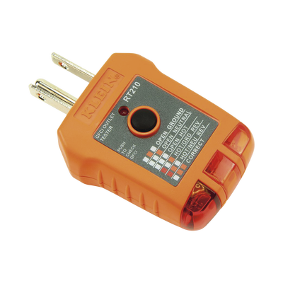 Probador de Tomacorrientes Estándar y Tomacorrientes con Interruptor de Falla a Tierra (GFCI).