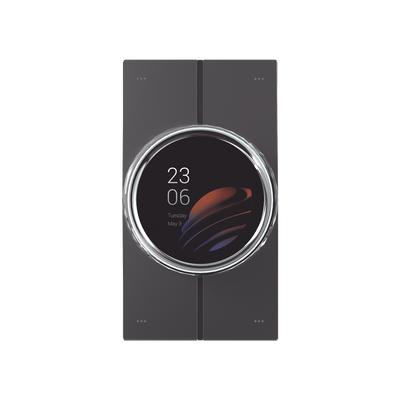 Mini pantalla táctil Hub controlador integrable con sistemas de automatización compatible con múltiples marcas, una entrada de iluminación, 4 botones para escenas. Conexión Wifi