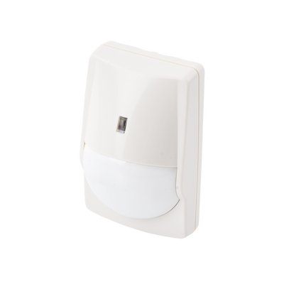 Sensor de Movimiento PIR / Uso en Interior/ Inmunidad a Mascotas / 40' X 40' Cobertura / Compatible con cualquier panel de alarma / Alambrico