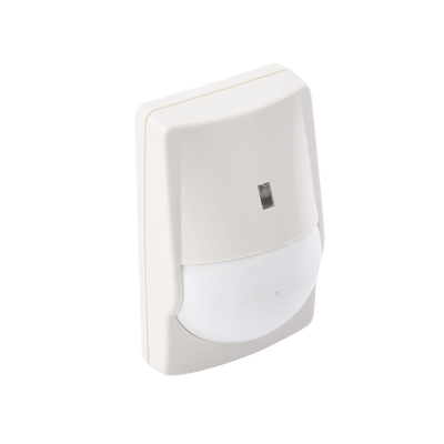 Sensor de Movimiento PIR / Uso en Interior/ Inmunidad a Mascotas / 40' X 40' Cobertura / Compatible con cualquier panel de alarma / Alambrico