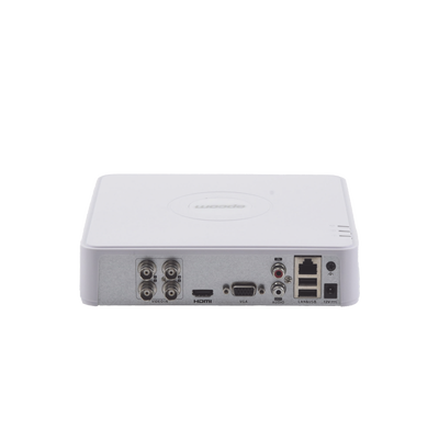 DVR 4 Canales TurboHD + 1 Canal IP / 2 Megapixel (1080p) Lite / Acusense Lite (Evita Falsas Alarmas) / Audio por coaxitron / 1 Bahía de Disco Duro / H.265+ / Salida de Vídeo Full HD