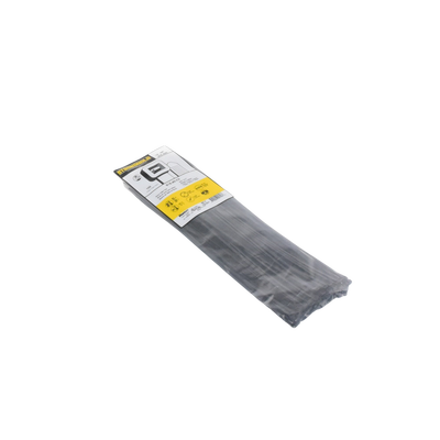 Cincho de Nylon 6.6 StrongHold™, 370mm largo x 3.6mm ancho, Color Negro, Exterior Resistente a Rayos UV, Paquete de 100pz