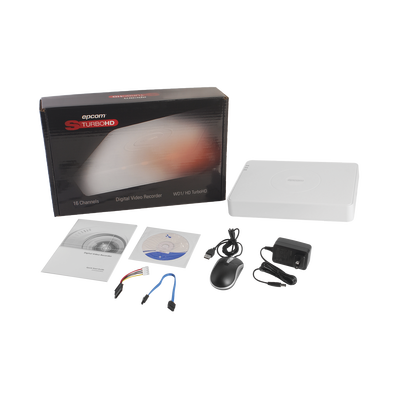 DVR 2 Megapixel (1080p) Lite / 16 Canales TURBOHD + 2 canales IP / 1 Bahía de Disco Duro / H.264+ / 1 Canal de Audio / Salida de vídeo Full HD