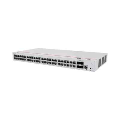Switch de Acceso Gigabit Administrable PoE Capa 2 / 48 puertos 10/100/1000 Mbps (PoE) / 4 Puertos 10GE SFP+ Uplink / ERPS / IMGP Snooping / DHCP Snooping / PoE Perpetuo / 380W / Administración Nube Gratis