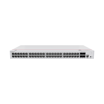 Switch de Acceso Gigabit Administrable PoE Capa 2 / 48 puertos 10/100/1000 Mbps (PoE) / 4 Puertos 10GE SFP+ Uplink / ERPS / IMGP Snooping / DHCP Snooping / PoE Perpetuo / 380W / Administración Nube Gratis