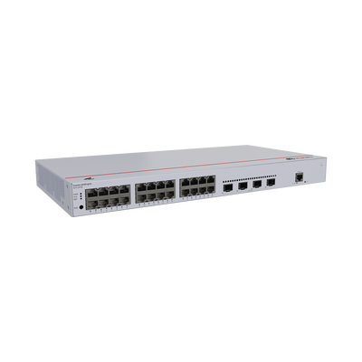 Switch de Distribución/Core Gigabit Administrable  Capa 3 / 24 puertos 10/100/1000 Mbps  / 4 Puertos 10GE SFP+ Uplink / ERPS / Rutas Estáticas / iStack / Administración Nube Gratis