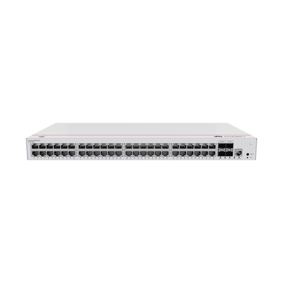 Switch de Distribución/Core Gigabit Administrable PoE Capa 3 / 48 puertos 10/100/1000 Mbps (PoE) / 4 Puertos 1GE SFP Uplink / ERPS / Rutas Estáticas / iStack / PoE Perpetuo / 380W / Administración Nube Gratis