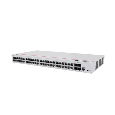 Switch de Distribución/Core Gigabit Administrable  Capa 3 / 48 puertos 10/100/1000 Mbps  / 4 Puertos 10GE SFP+ Uplink / ERPS / Rutas Estáticas / iStack / Administración Nube Gratis