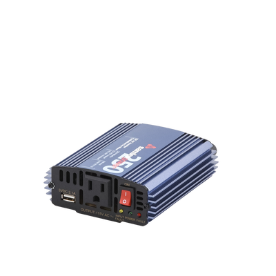 Inversor de Corriente (CD-CA) Potencia Nominal 250 W, Ent:12Vcc, Sal: 115Vca 60 Hz