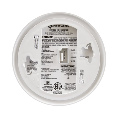 Detector Combo de Humo/CO, 120 Vca, No Requiere Panel, Con Batería de Respaldo, Sensor Inteligente de Falsas Alarmas