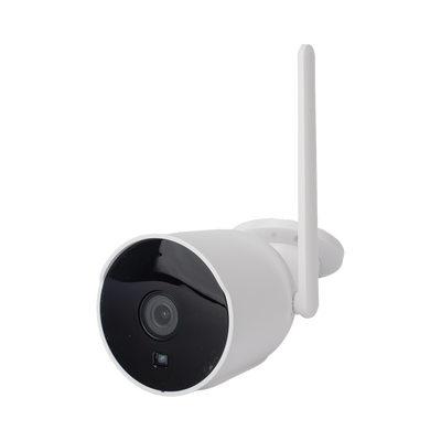 CAMARA BALA IP 2MP| WIFI | AUDIO DE 2 VIAS| ALMACENAMIENTO EN MICROSD| LENTE DE 4MM | ANGULO DE APERTURA 90 GRADOS IP65